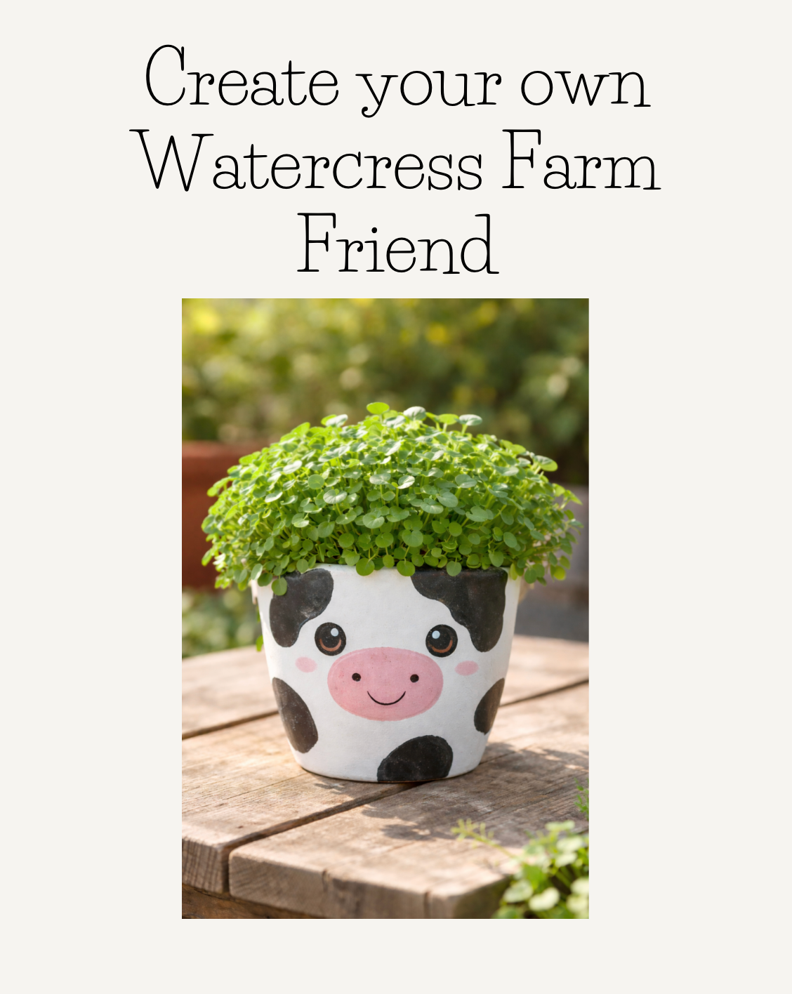 Crafty Birdy - Grow Your Own Watercress Friend!