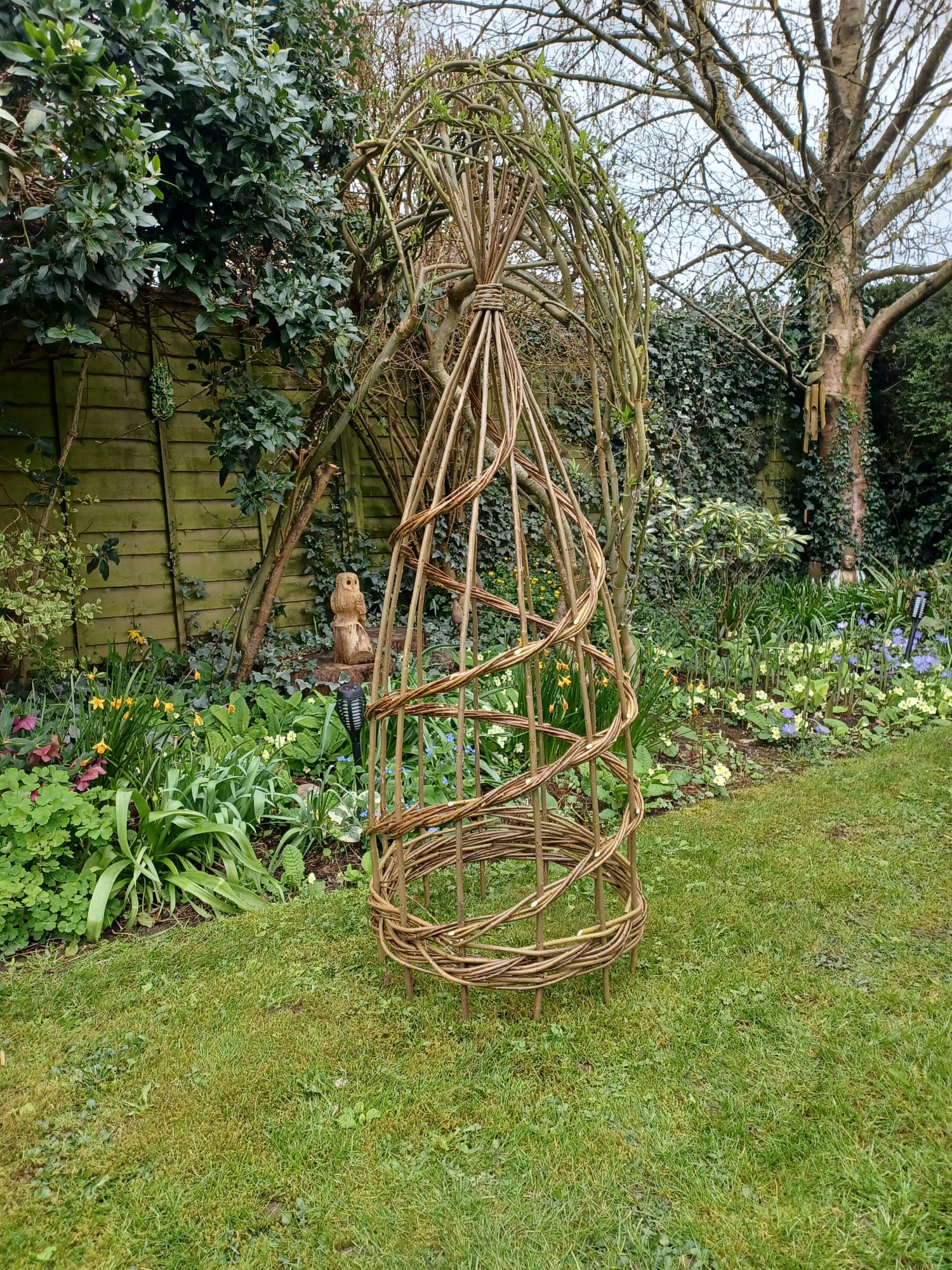 Willow Weaving - Plant Support Teepee